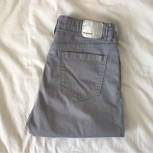 TRISTAN | Skinny light gray capri pants